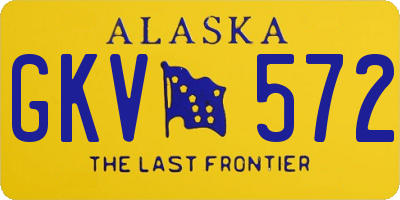 AK license plate GKV572
