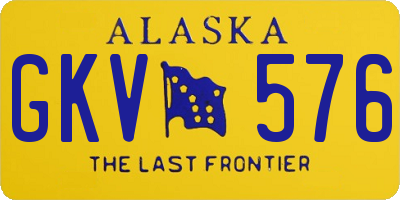 AK license plate GKV576