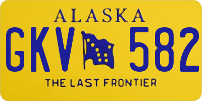 AK license plate GKV582