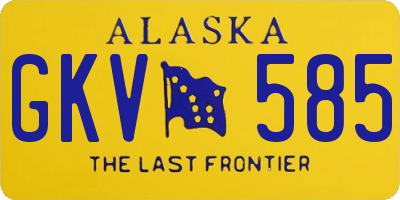 AK license plate GKV585