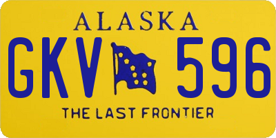 AK license plate GKV596