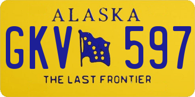 AK license plate GKV597
