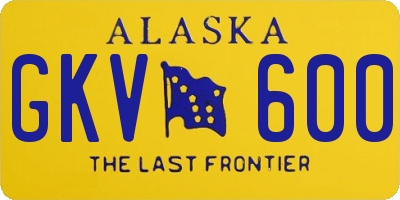 AK license plate GKV600
