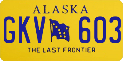 AK license plate GKV603
