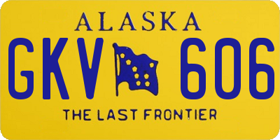 AK license plate GKV606