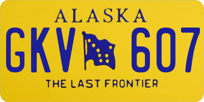 AK license plate GKV607