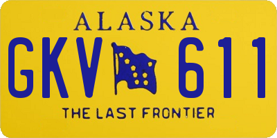 AK license plate GKV611