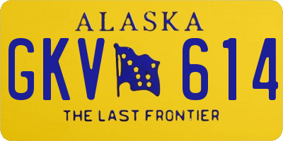 AK license plate GKV614