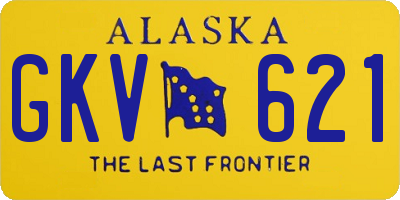 AK license plate GKV621