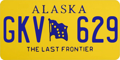 AK license plate GKV629