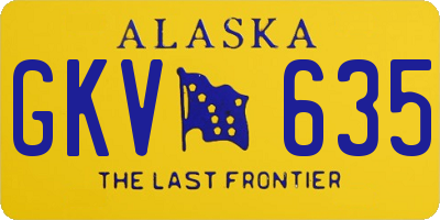 AK license plate GKV635