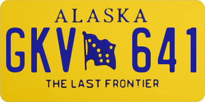 AK license plate GKV641