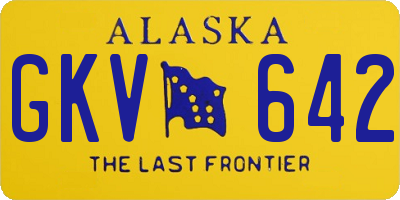 AK license plate GKV642