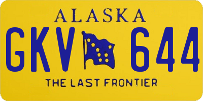 AK license plate GKV644