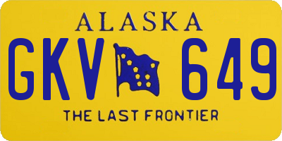 AK license plate GKV649