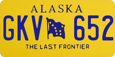 AK license plate GKV652