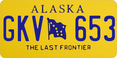 AK license plate GKV653