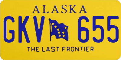 AK license plate GKV655