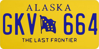 AK license plate GKV664