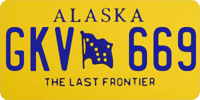 AK license plate GKV669