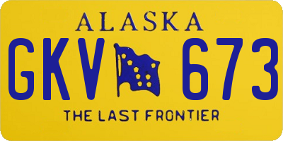 AK license plate GKV673