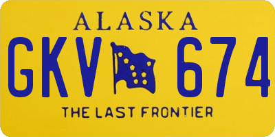 AK license plate GKV674
