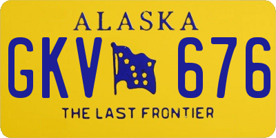 AK license plate GKV676