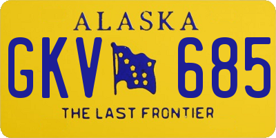 AK license plate GKV685