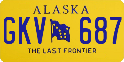 AK license plate GKV687
