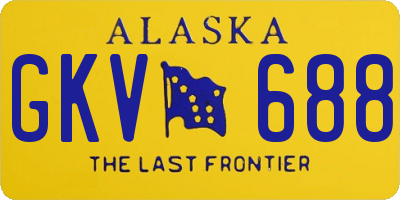 AK license plate GKV688