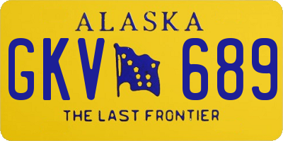 AK license plate GKV689