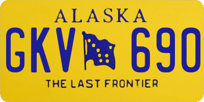 AK license plate GKV690