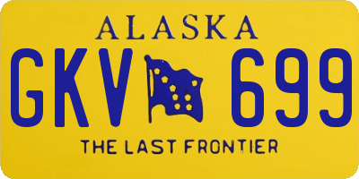 AK license plate GKV699