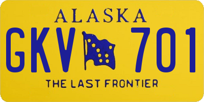 AK license plate GKV701