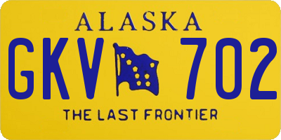 AK license plate GKV702