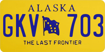 AK license plate GKV703