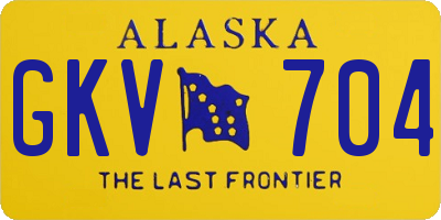 AK license plate GKV704
