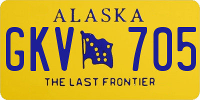 AK license plate GKV705