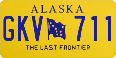 AK license plate GKV711