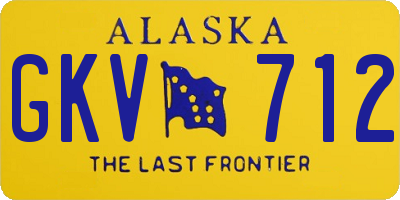 AK license plate GKV712