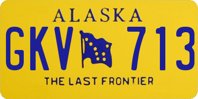 AK license plate GKV713