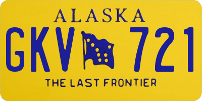 AK license plate GKV721