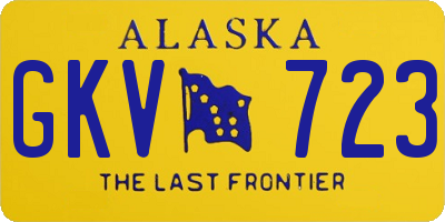 AK license plate GKV723