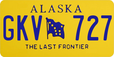 AK license plate GKV727