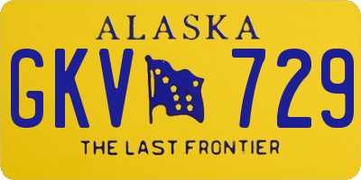 AK license plate GKV729