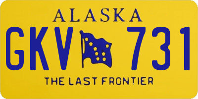 AK license plate GKV731