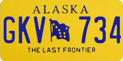 AK license plate GKV734