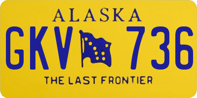 AK license plate GKV736