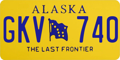 AK license plate GKV740