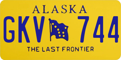 AK license plate GKV744
